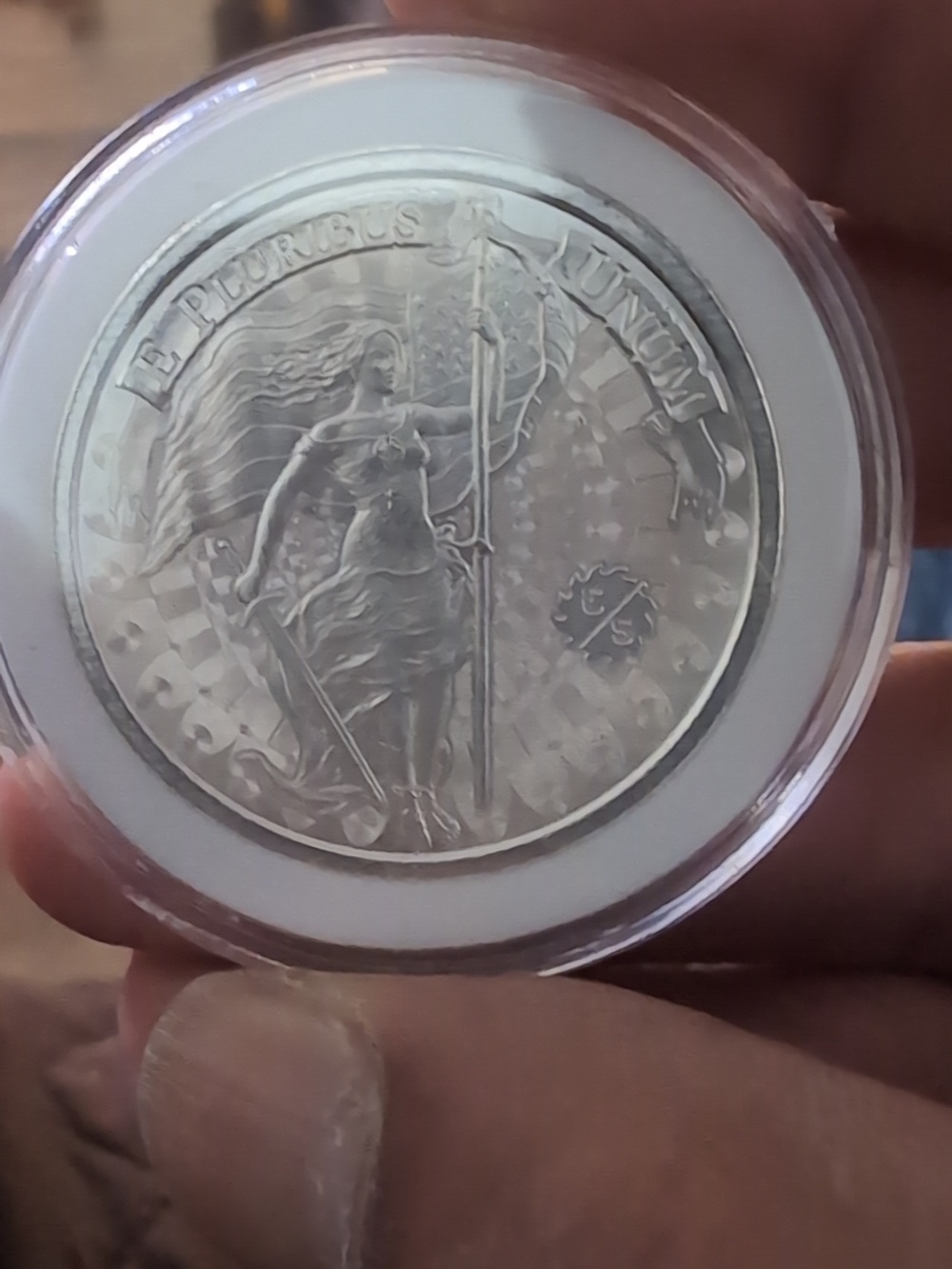 1oz Silver Saw Cut Lady Liberty, Rare
